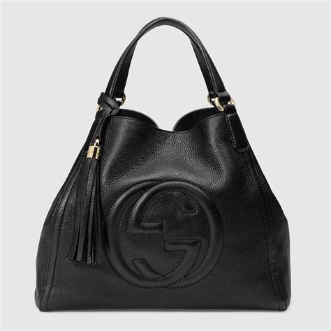 gucci bag black and white|black gucci shoulder bag.